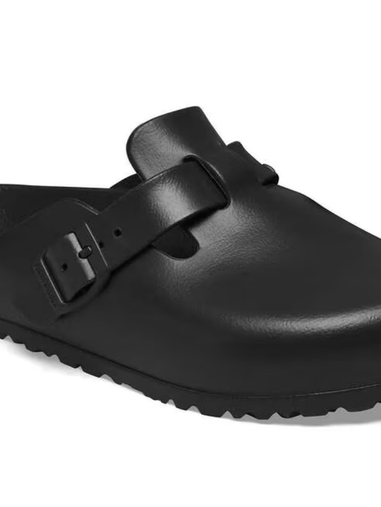 Birkenstock Shoes - Birkenstock Boston Essentials Black Slip-On Clog with Buckle